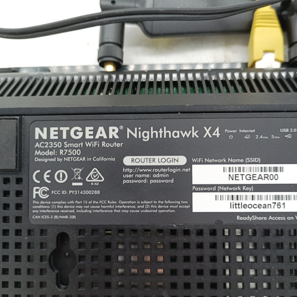 NETGEAR Nighthawk X4 R7500 AC2350 Smart WiFi Dual Band Gigabit Gaming Router a9 - Picture 4 of 6